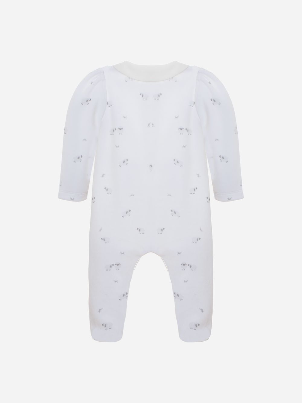 White velour babygrow