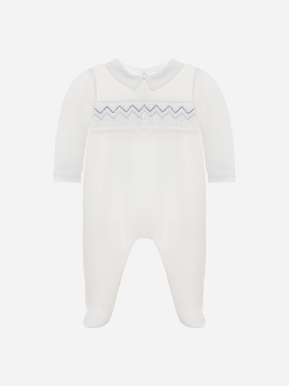 Ecru velour babygrow