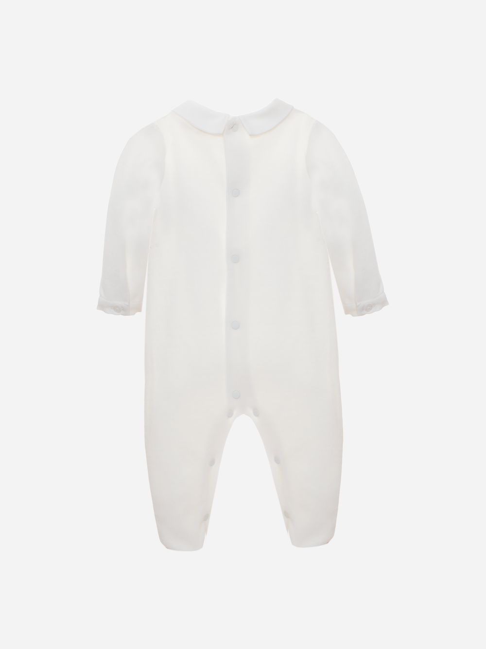 Ecru velour babygrow