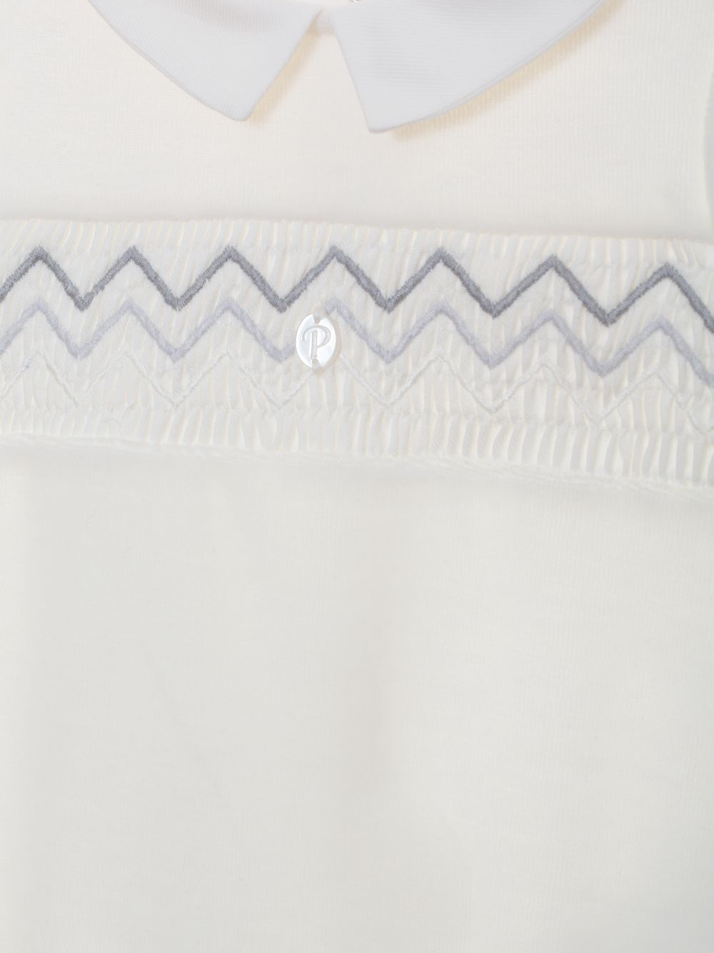 Ecru velour babygrow