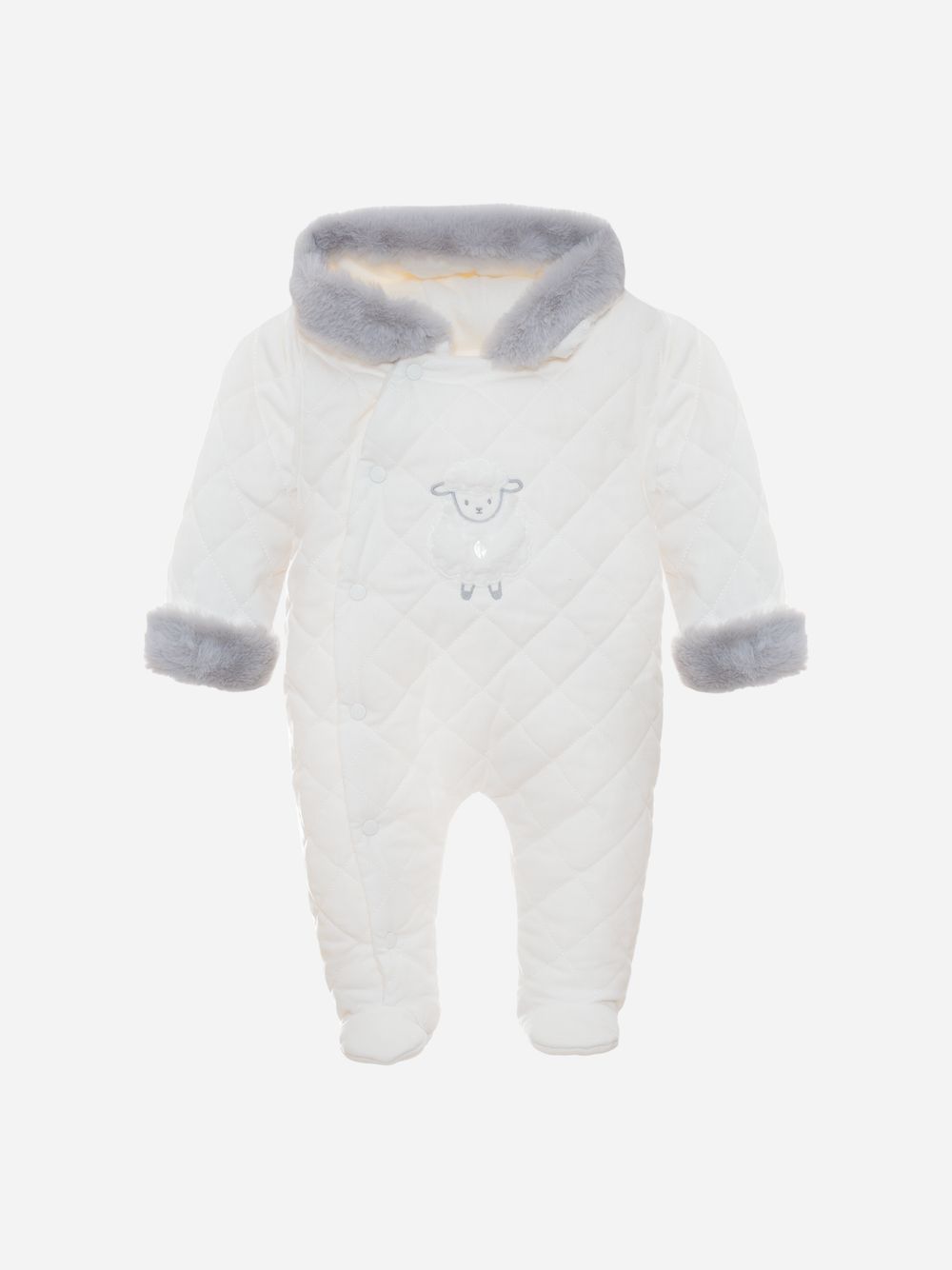 Ecru velour pramsuit