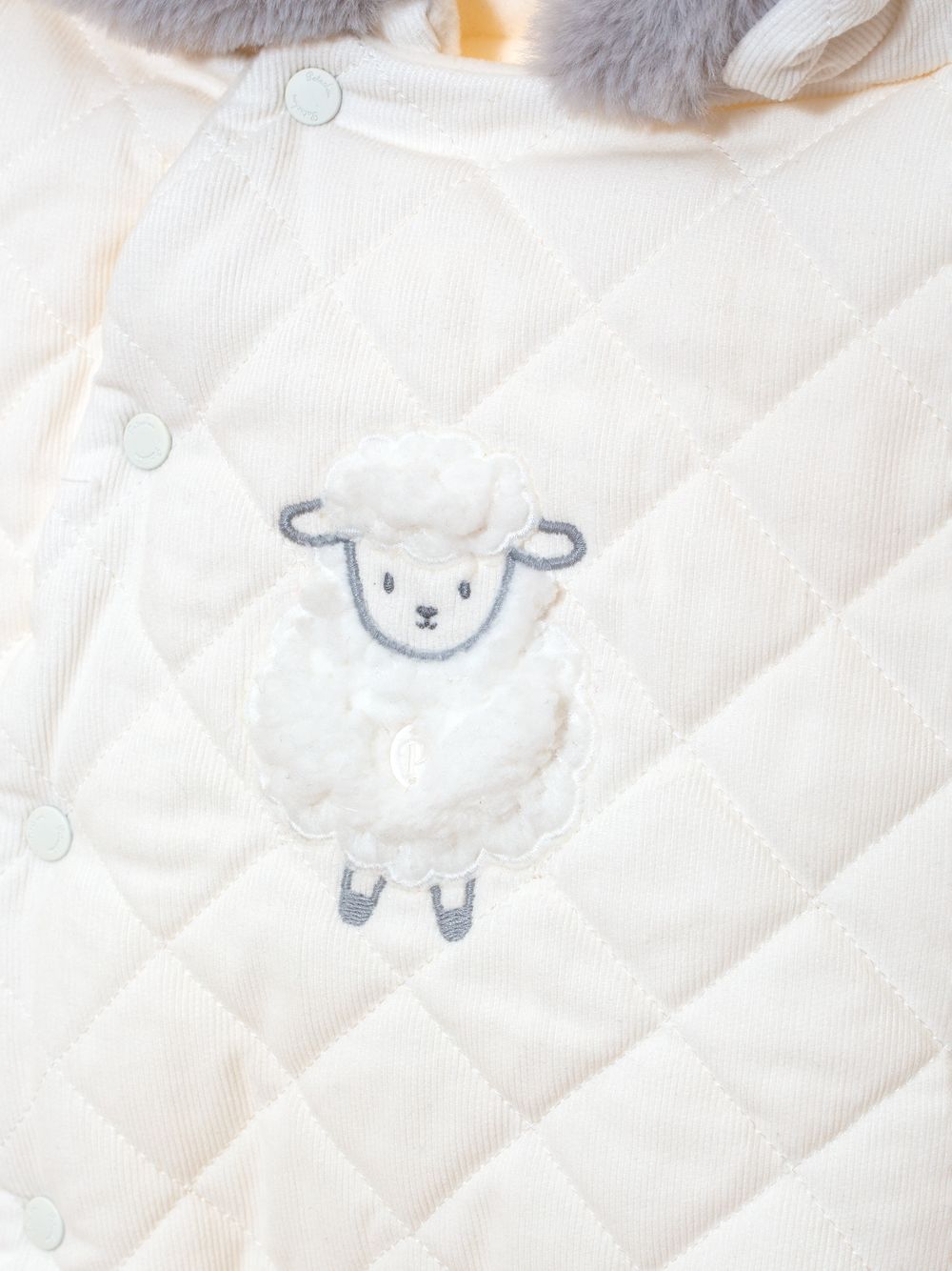 Ecru velour pramsuit