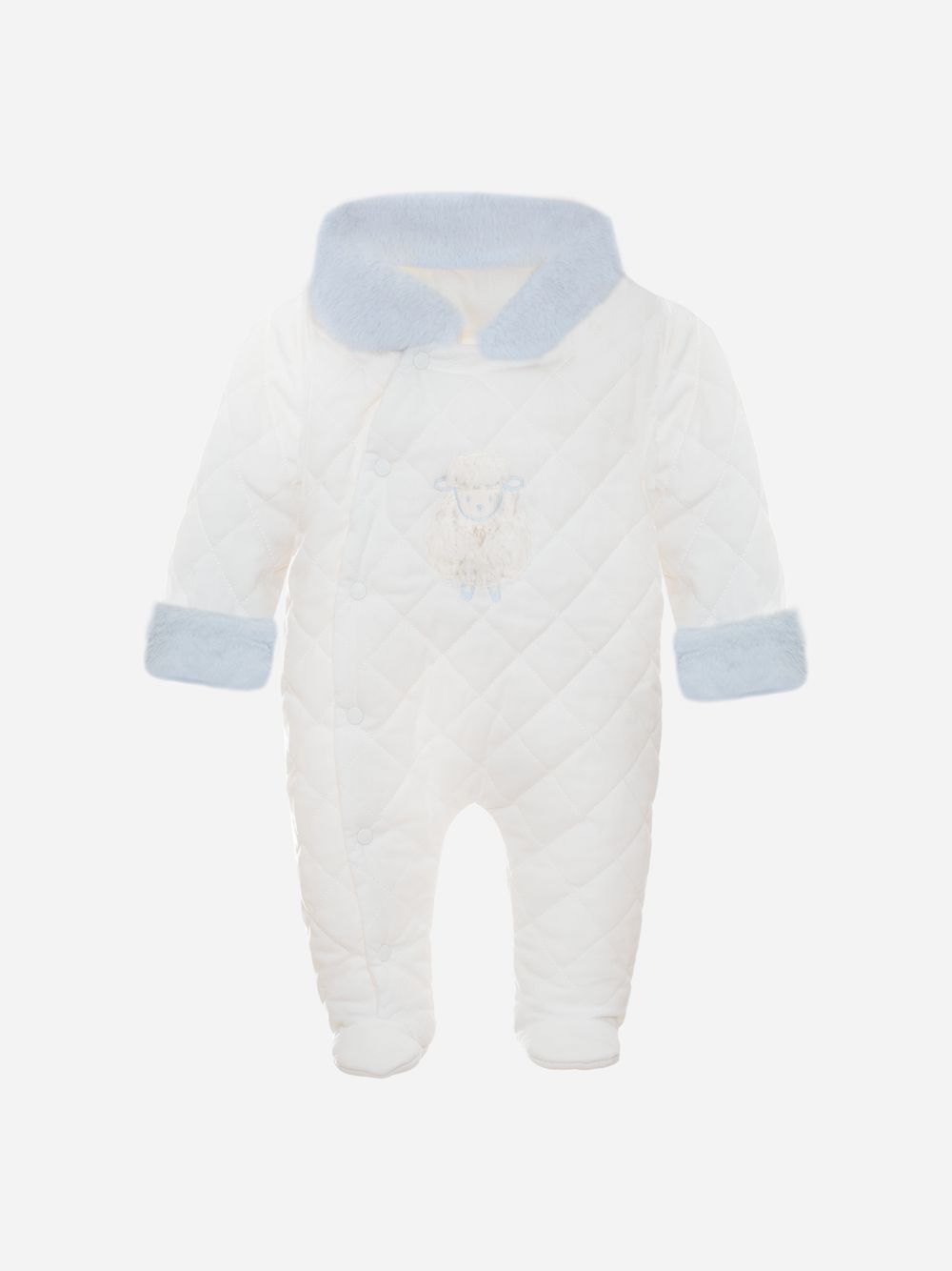 Light Blue velour pramsuit