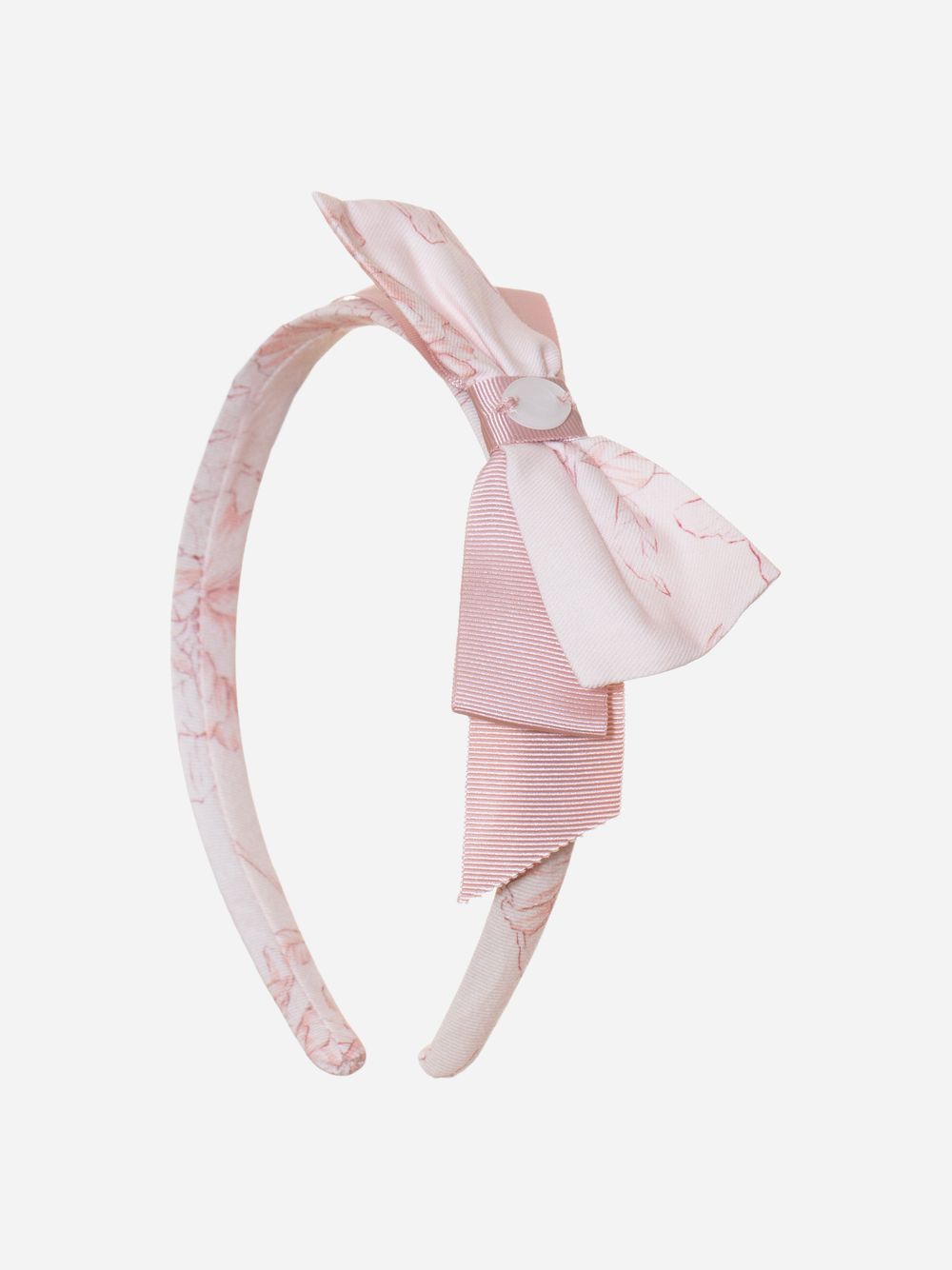 Pink headband with bow
