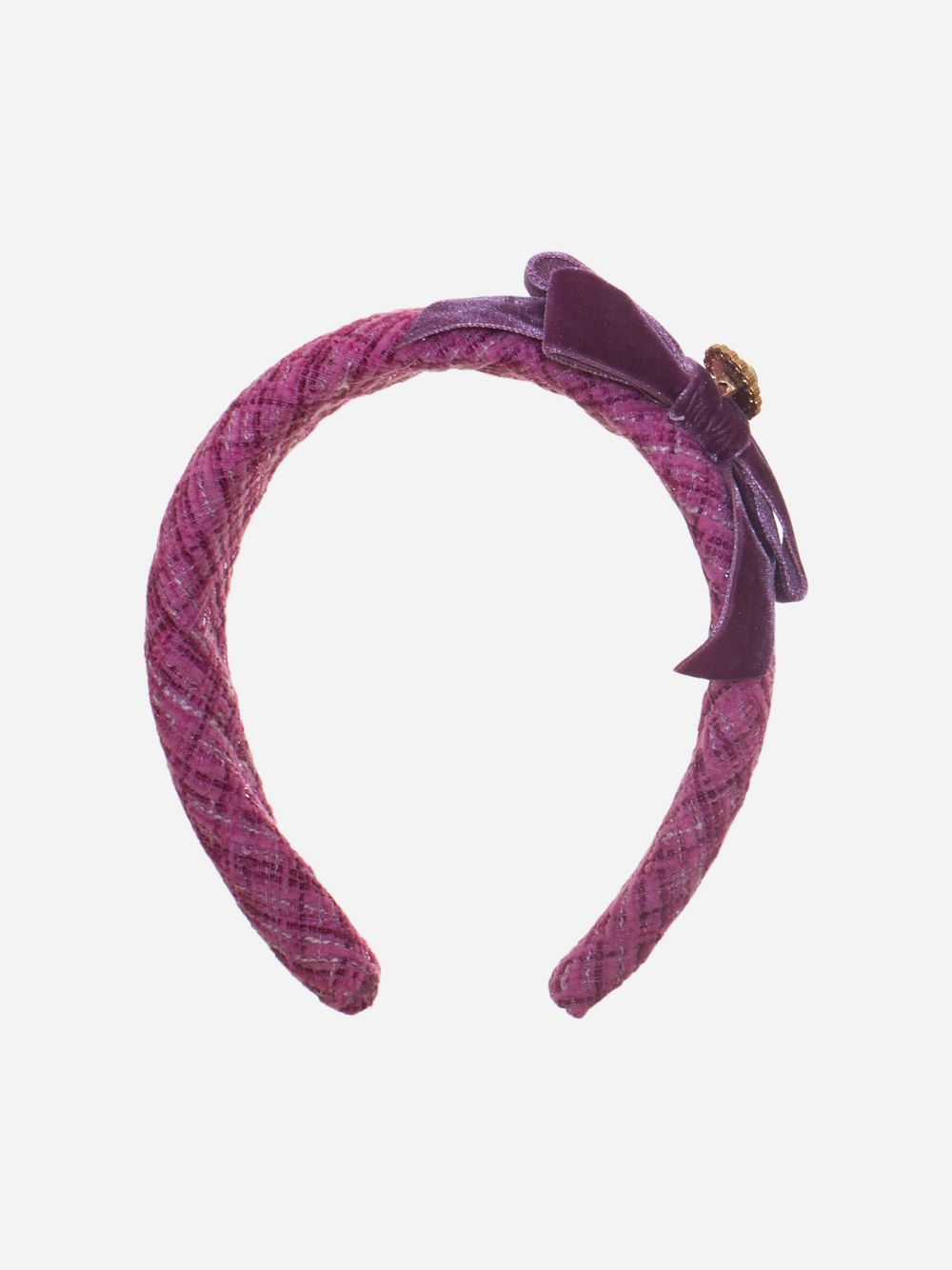 Pink tweed hairband