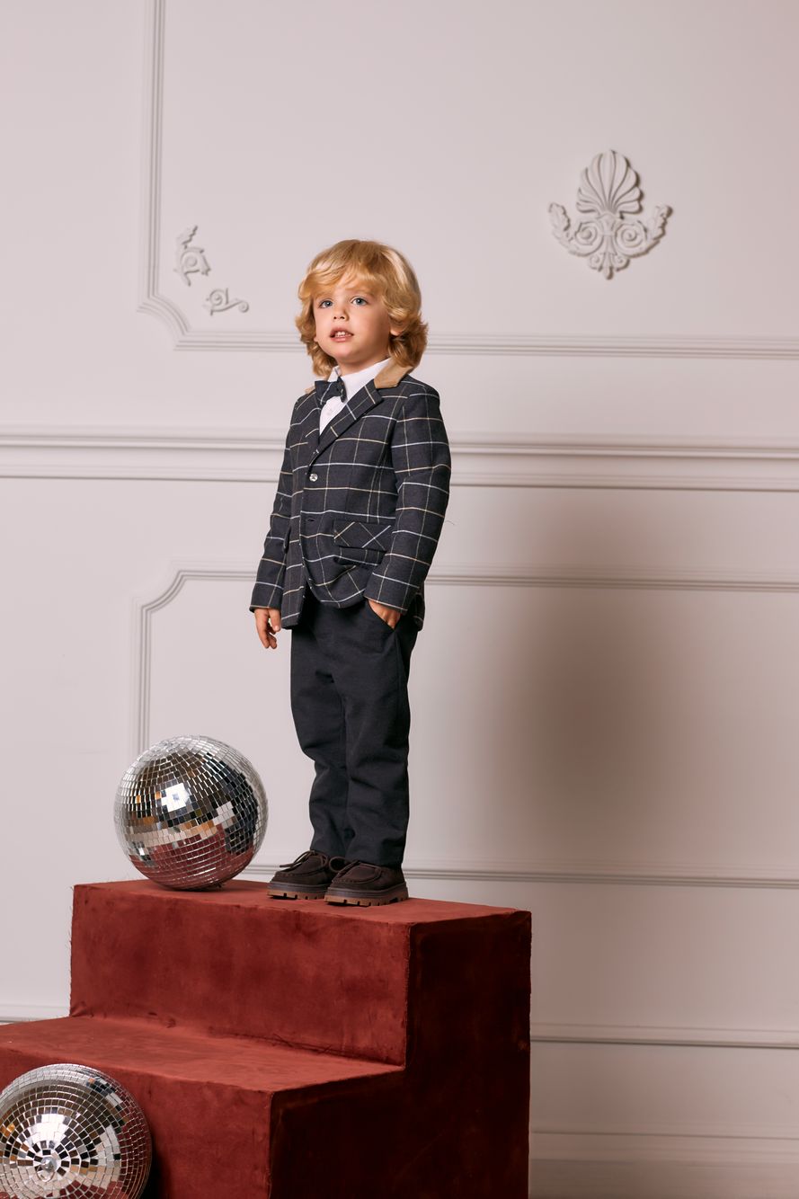 Dark grey check blazer