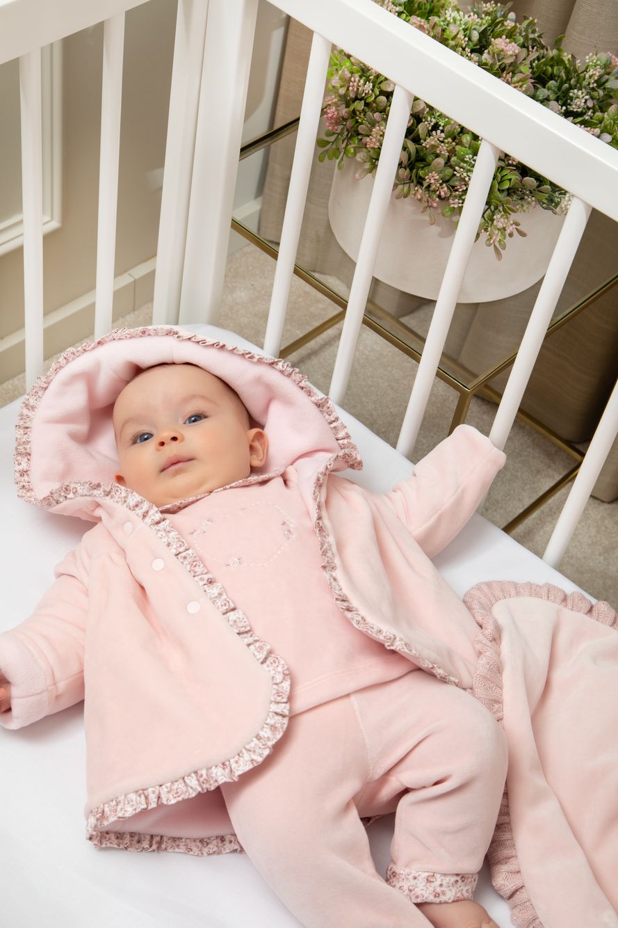 Pink velour coat