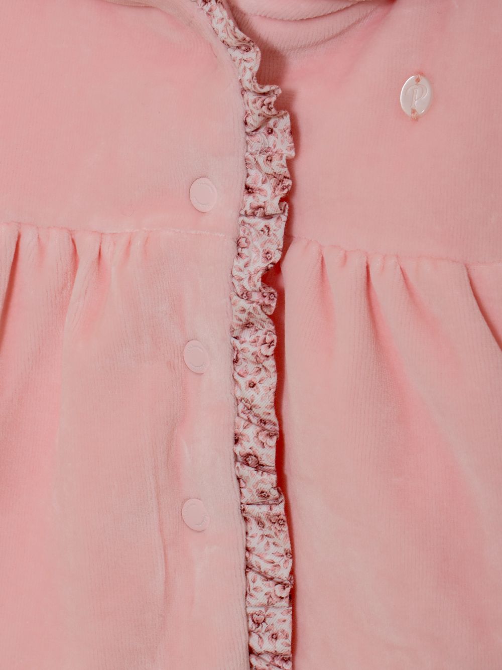 Pink velour coat