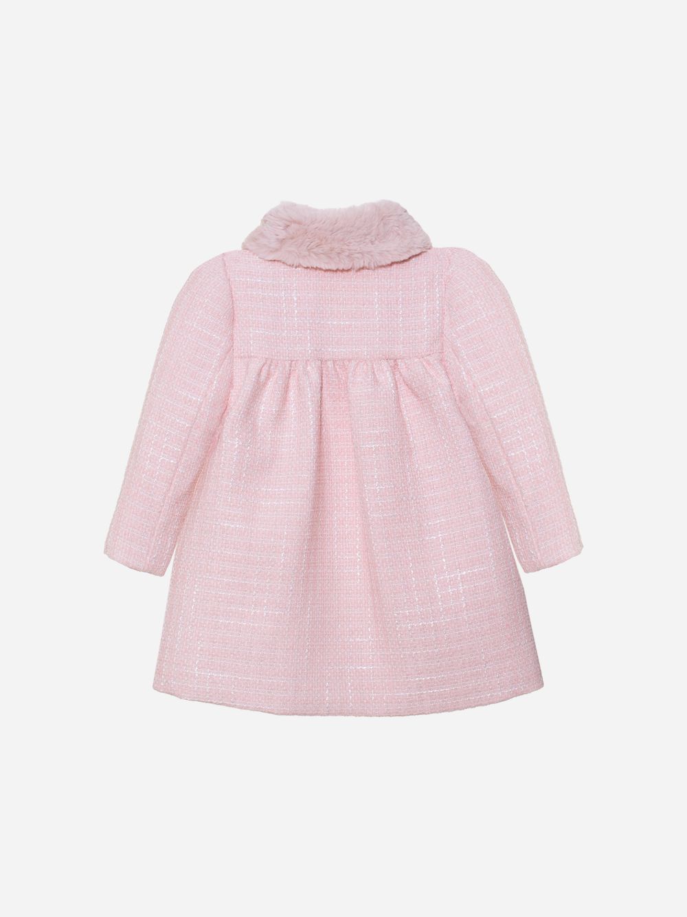 Pale pink tweed coat