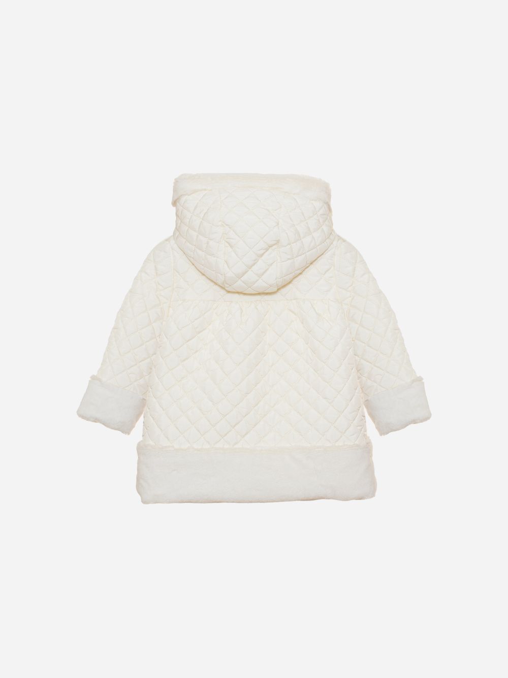 Ecru quilted raincoat