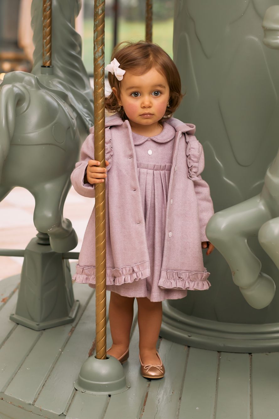 Lilac hooded coat