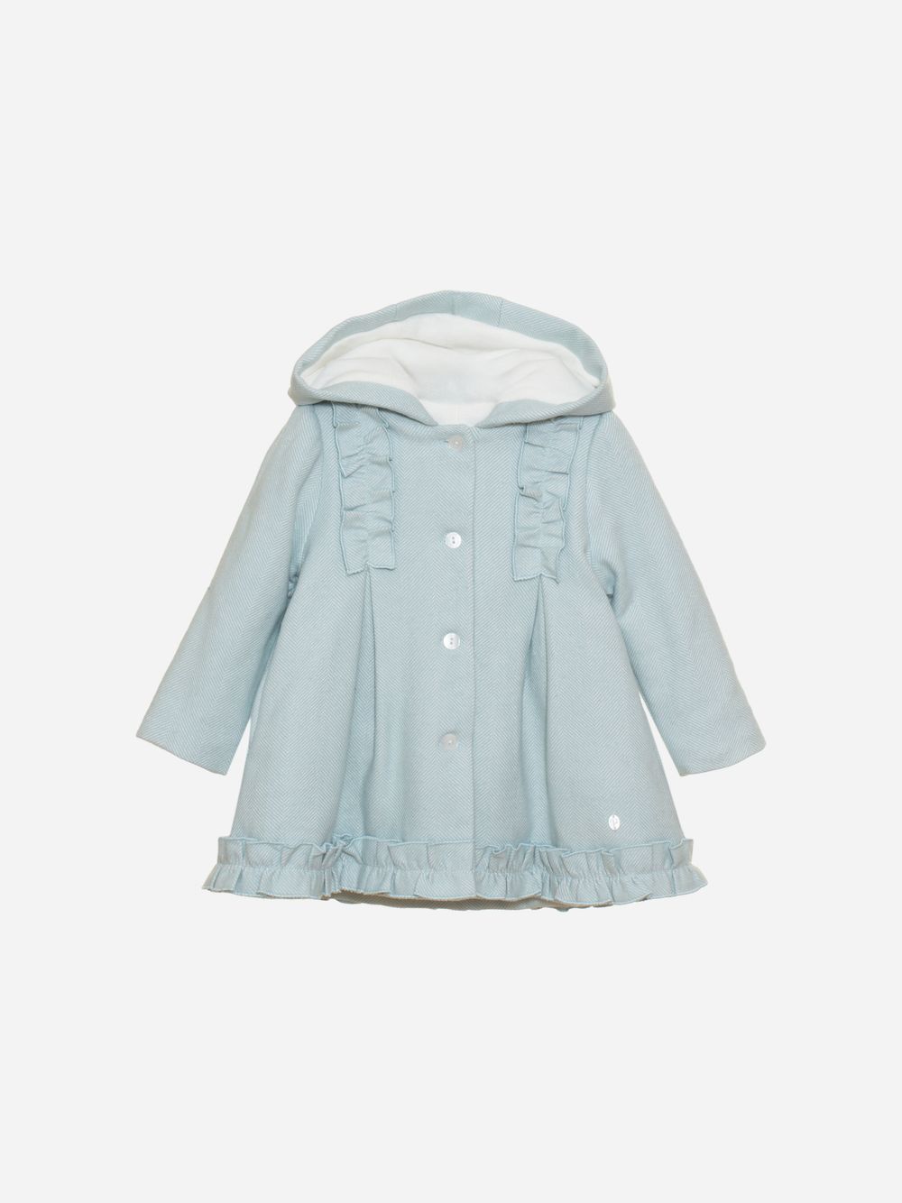 Green hooded coat