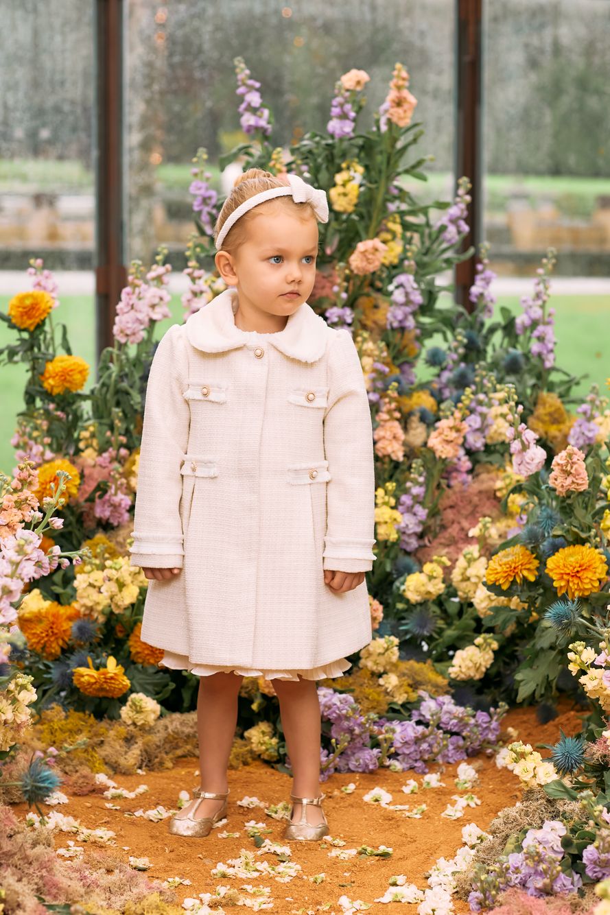 Ecru tweed coat
