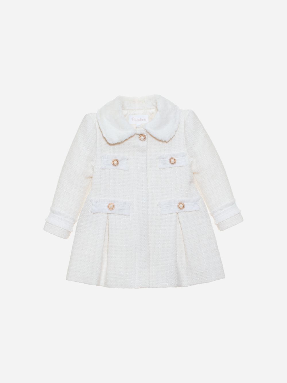 Ecru tweed coat