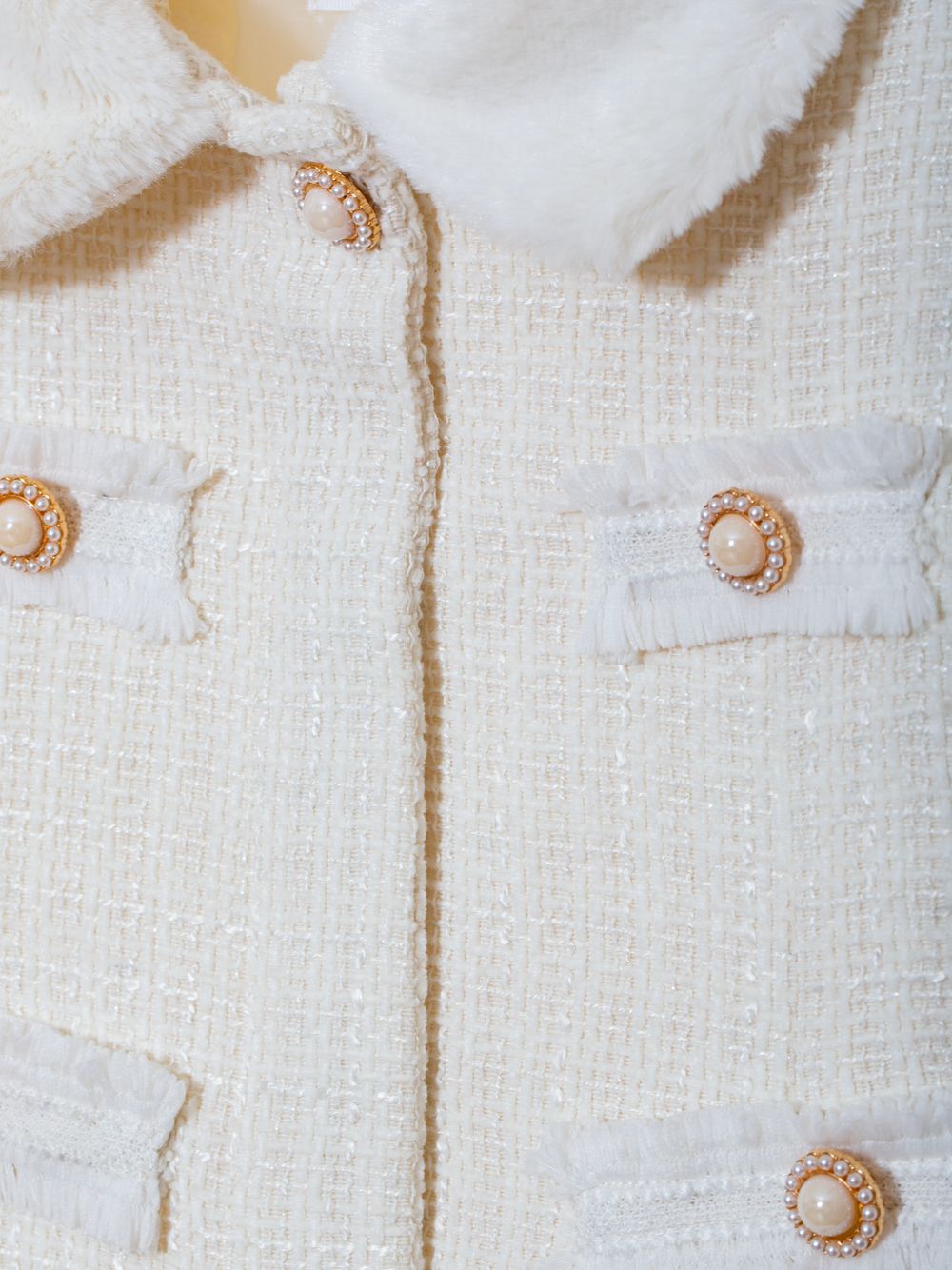 Ecru tweed coat