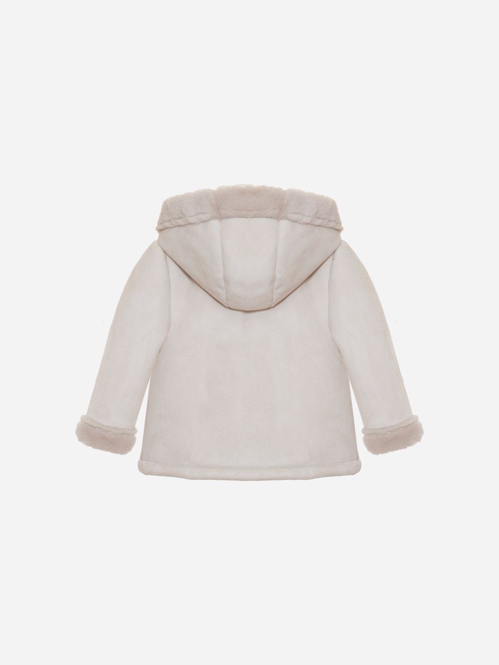 Beige fur coat