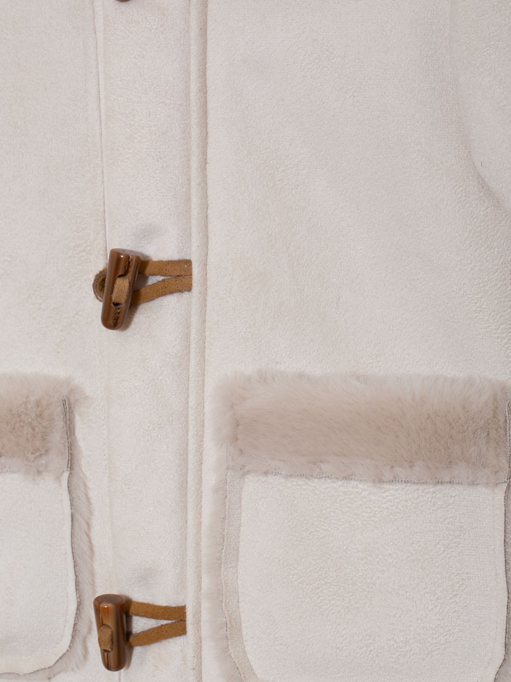 Beige fur coat