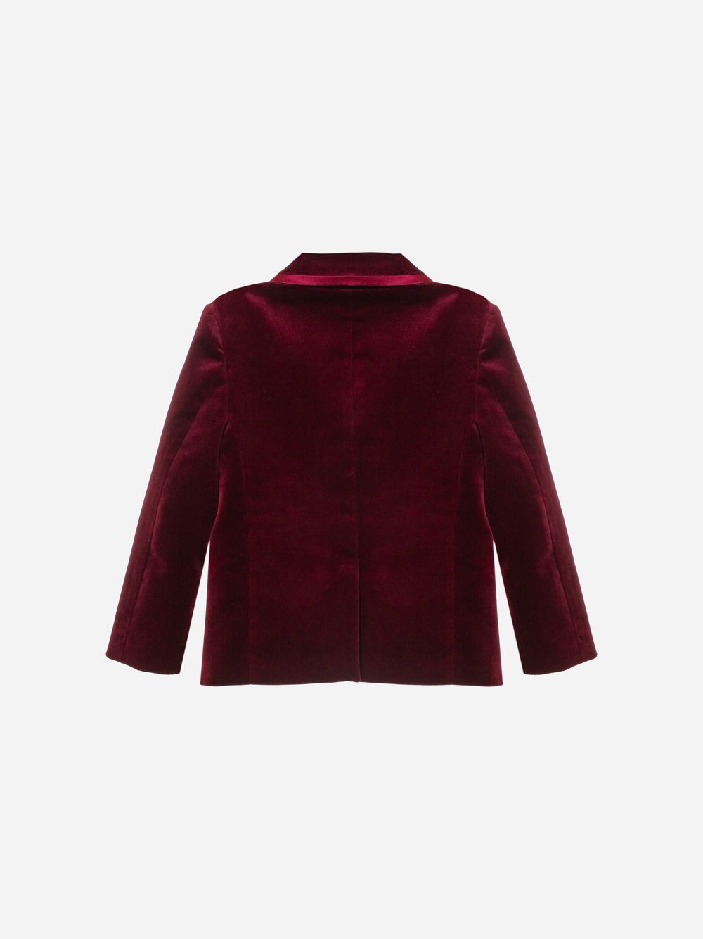 Red velvet blazer