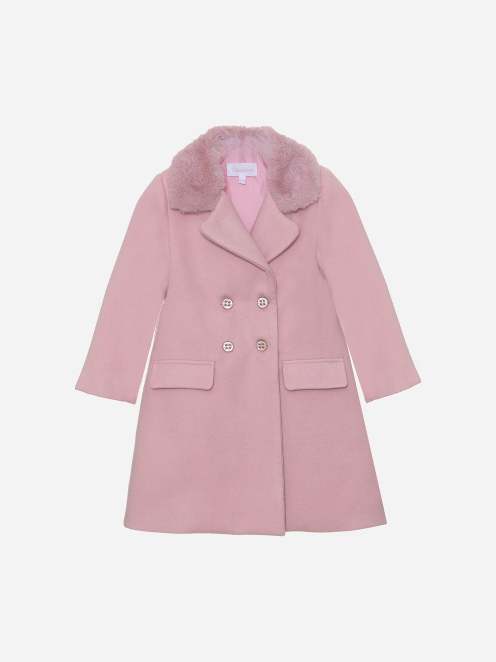 Pale pink double-breasted coat