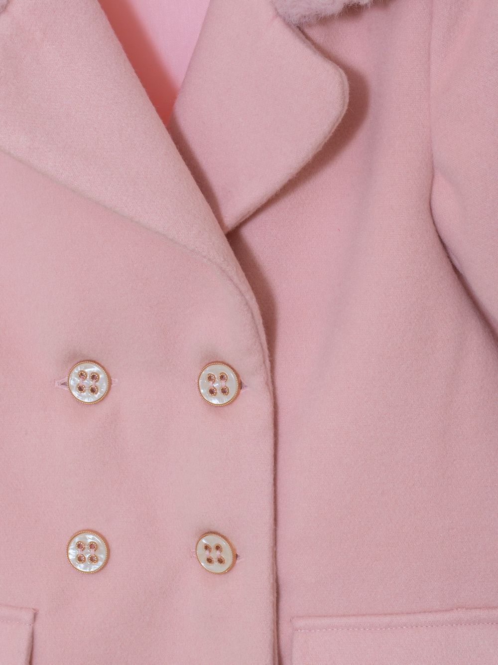 Pale pink double-breasted coat