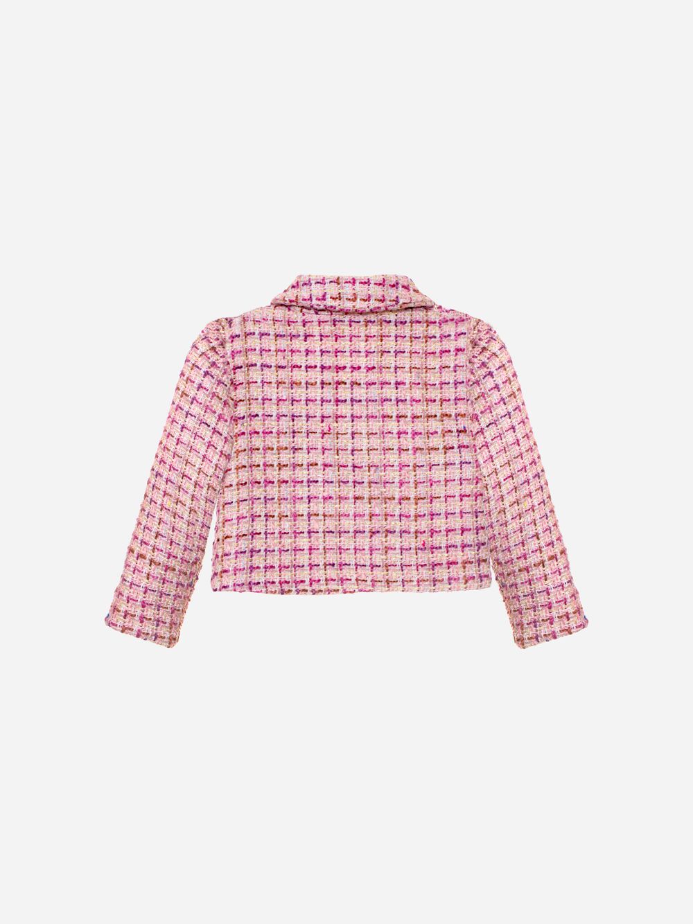 Short pink tweed jacket