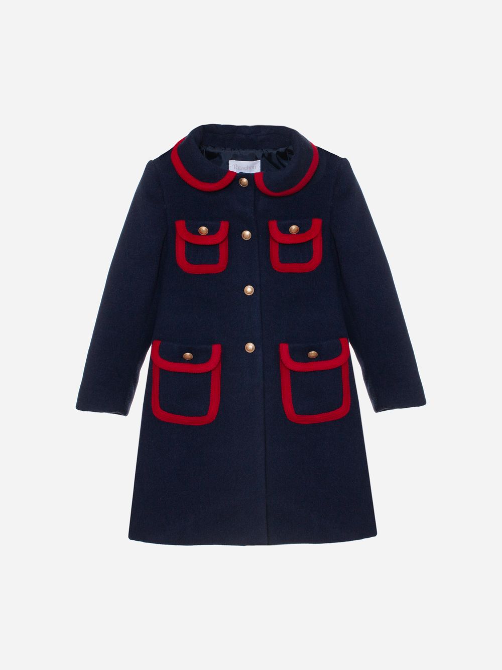 Marine bouclé coat