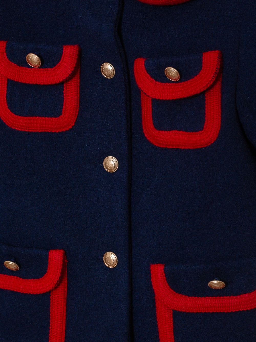 Marine bouclé coat