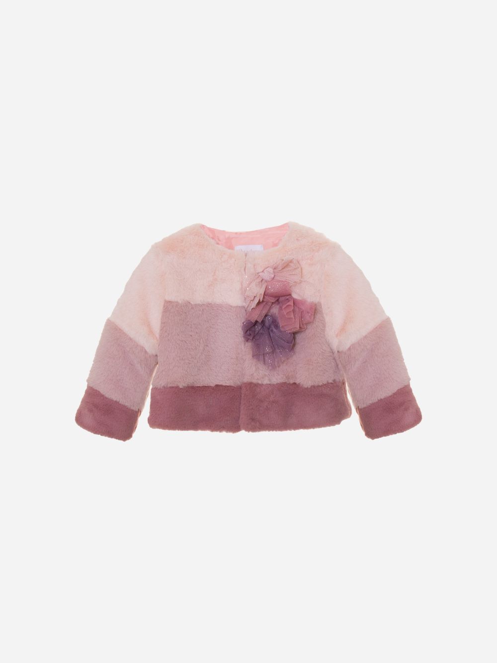Multicolor fur coat