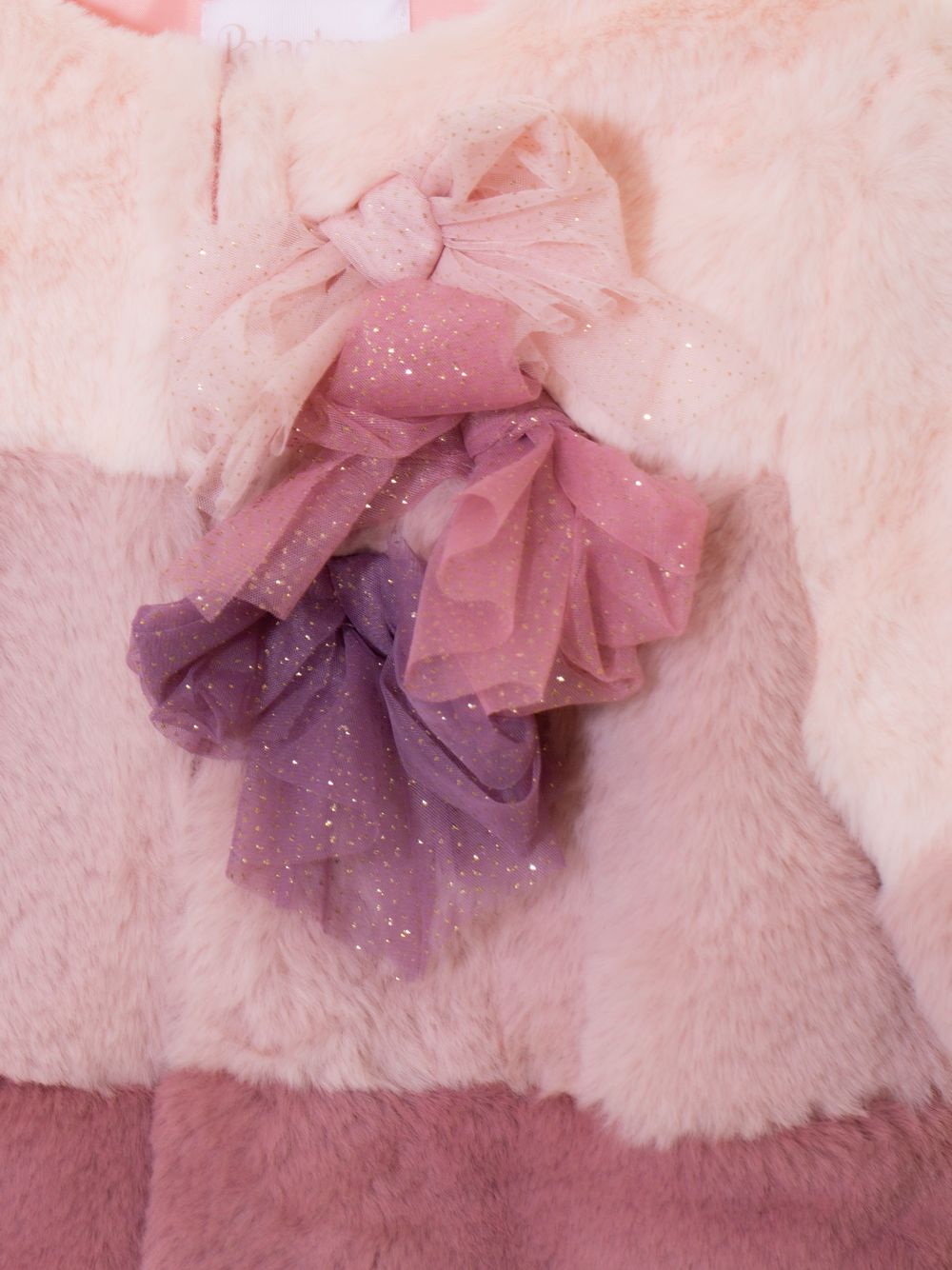 Multicolor fur coat