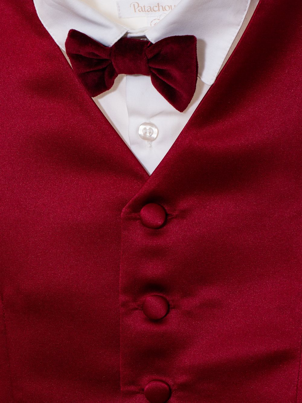 White and burgundy shirt
