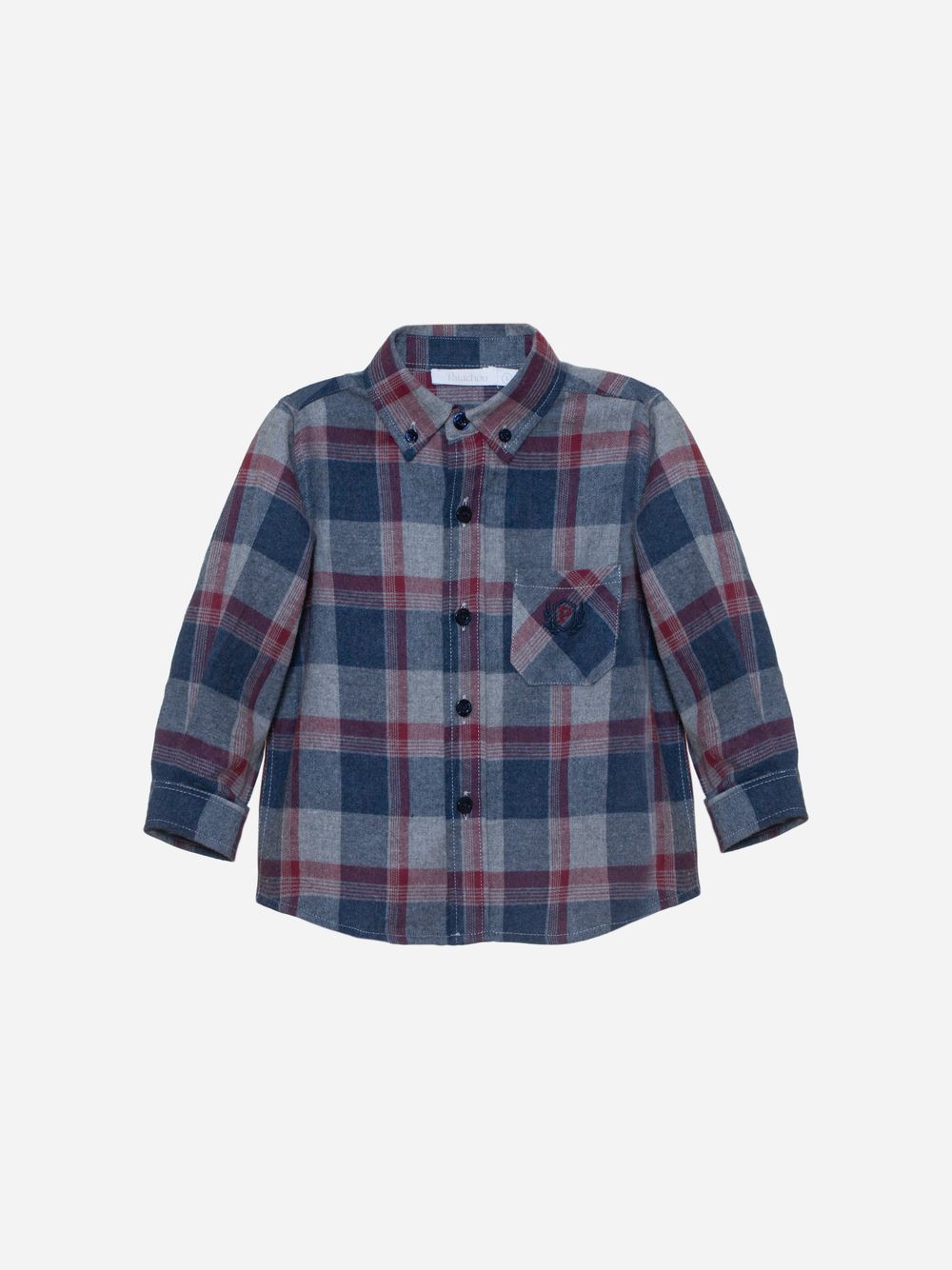 Burgundy check flannel shirt