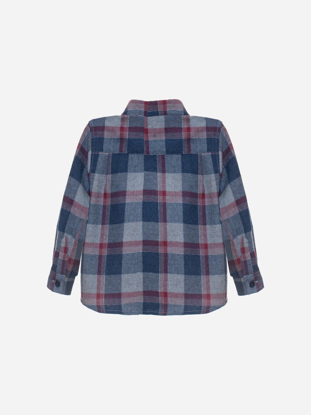 Burgundy check flannel shirt