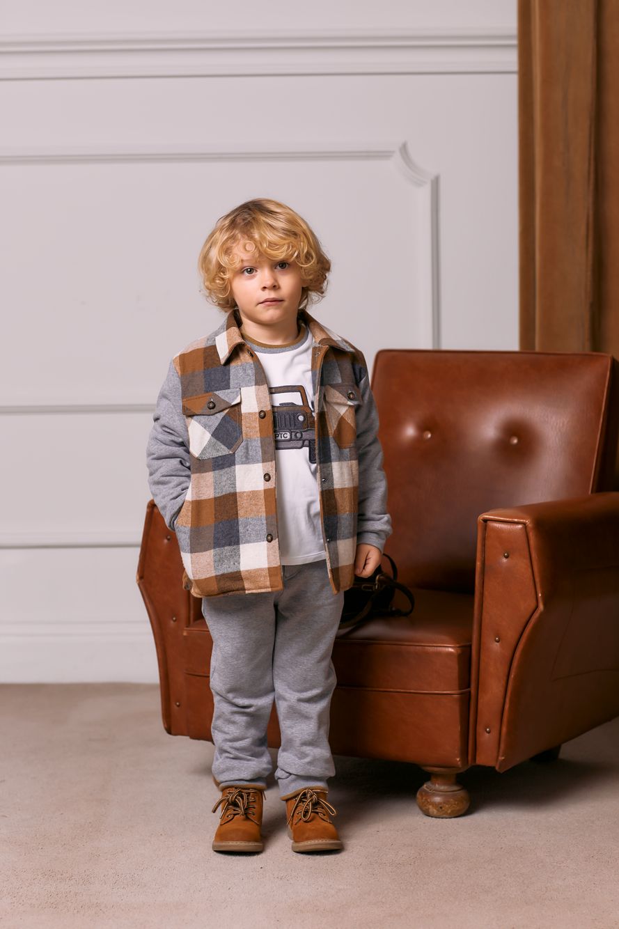 Brown flannel overshirt