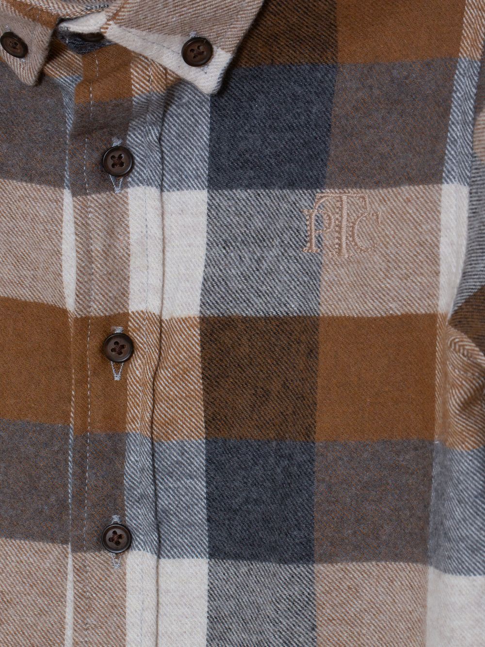 Camel/grey check shirt