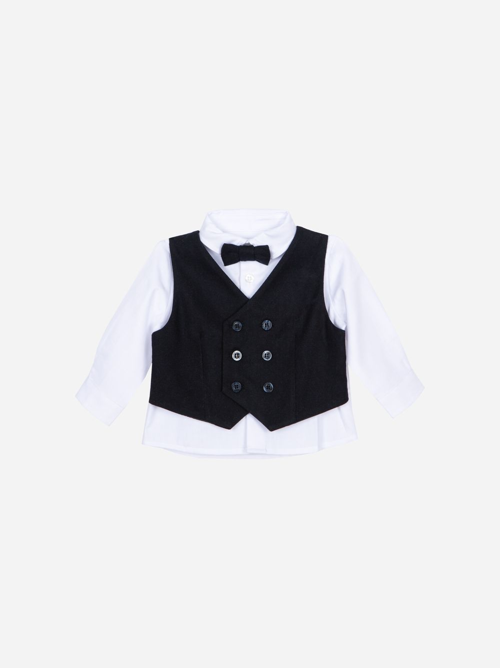 Navy Blue shirt and vest duo