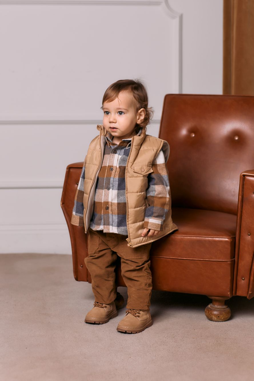 Padded camel vest