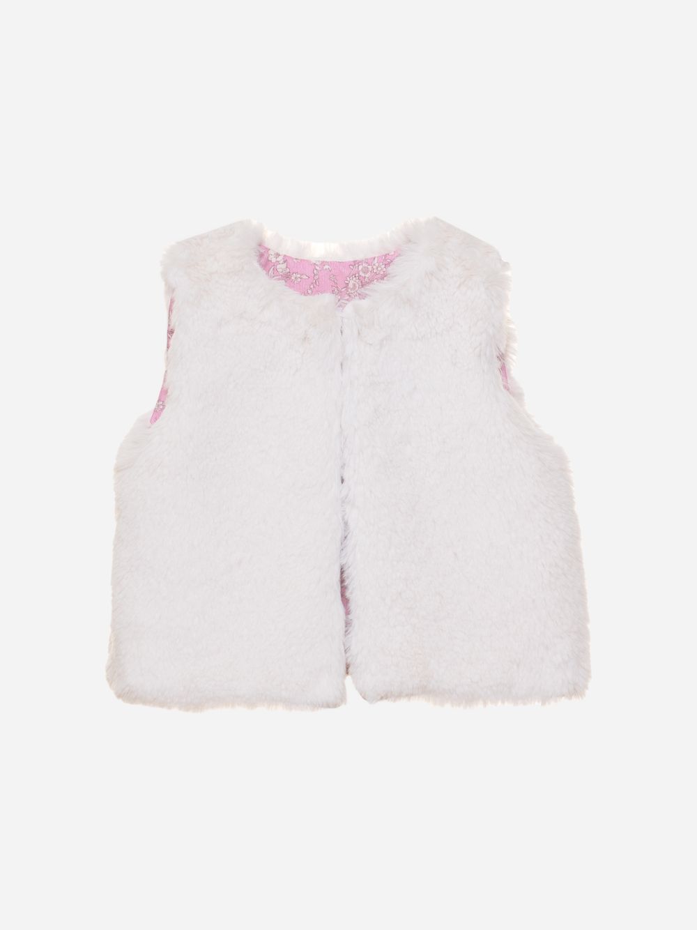 Ecru fur vest