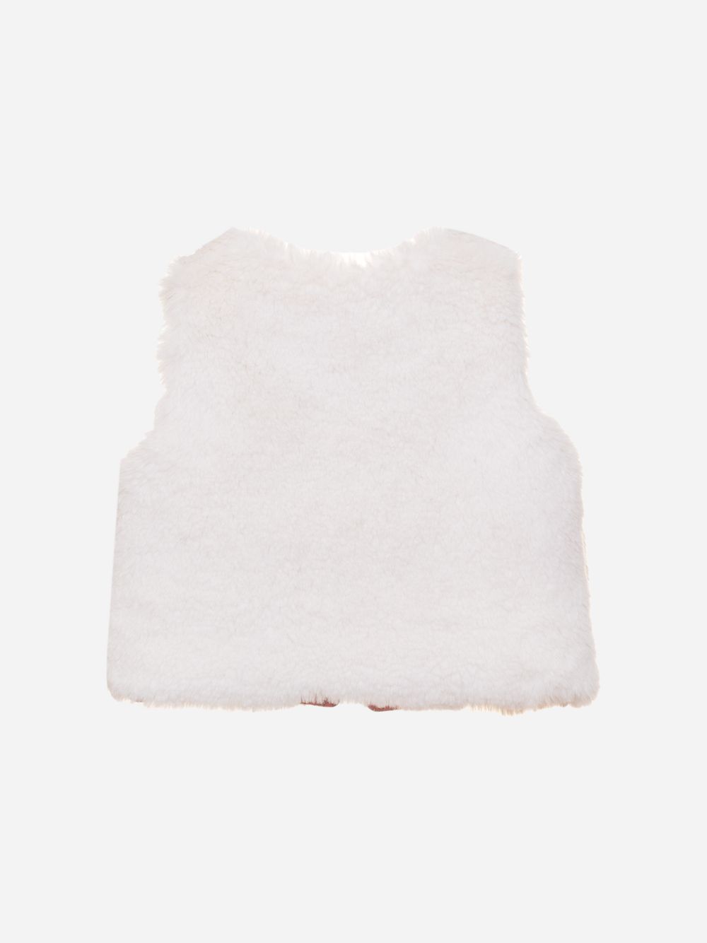Ecru fur vest