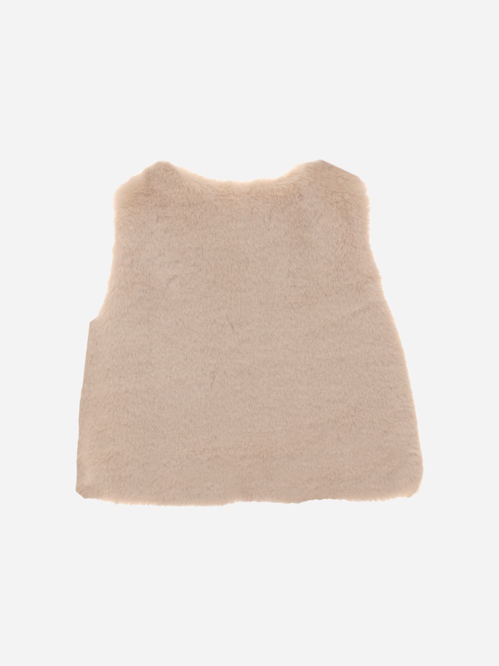 Beige fur vest
