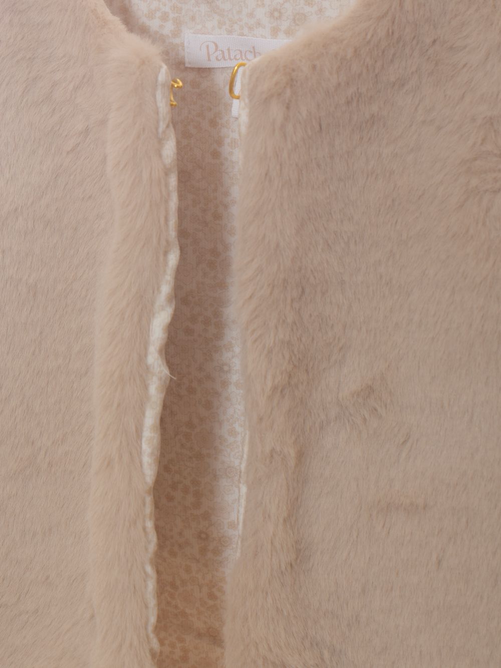 Beige fur vest