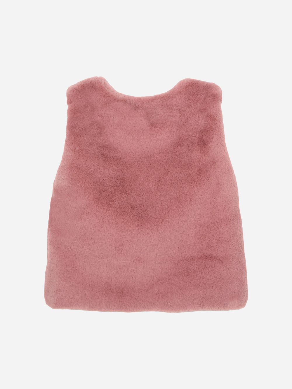 Lilac fur vest with printed lining