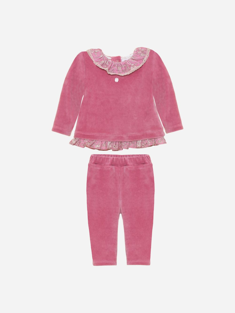 Pink set with frills in Liberty fabric