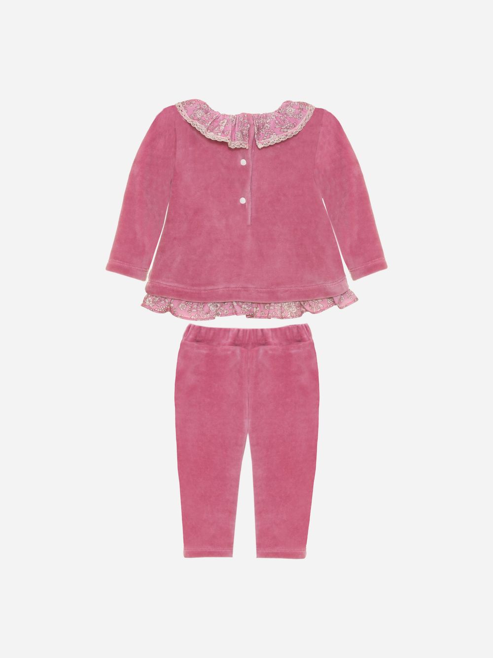 Pink set with frills in Liberty fabric