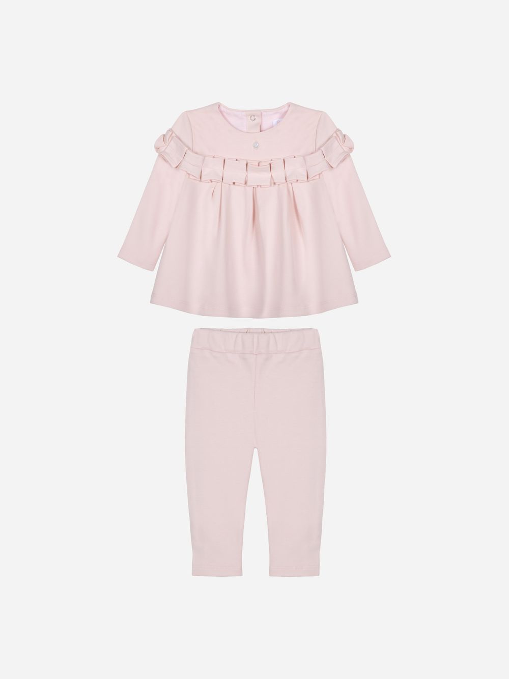 Pale pink blouse and trouser set