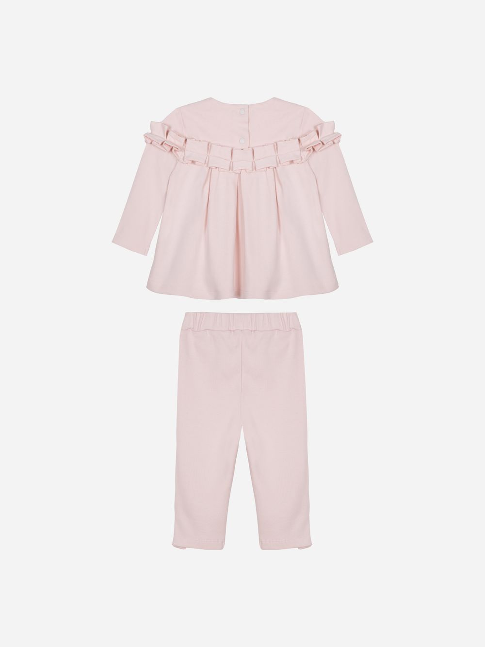 Pale pink blouse and trouser set