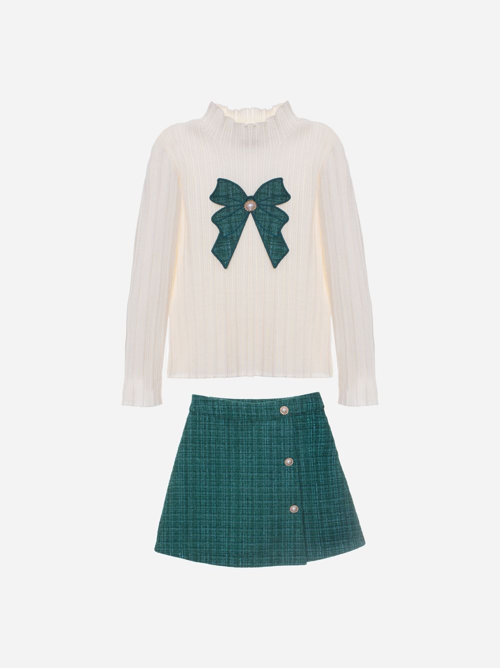 Dark Green tweed set