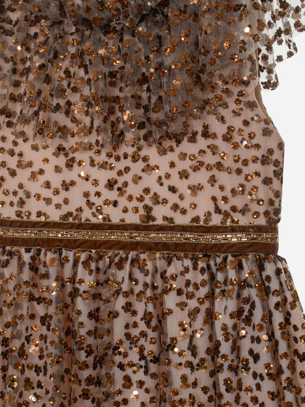 Brown dots dress and cape set