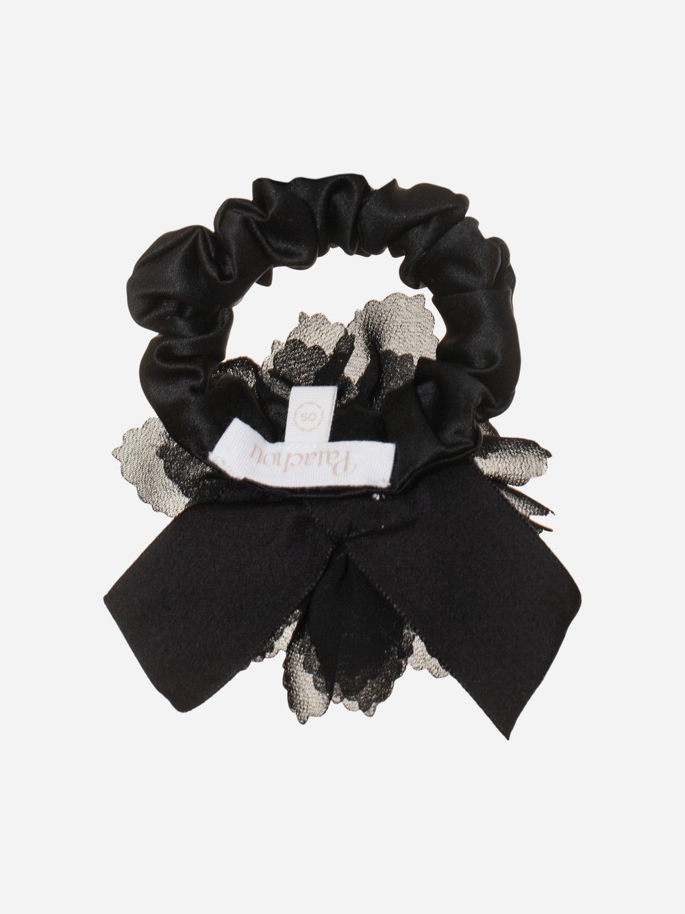 Black flower hair bow