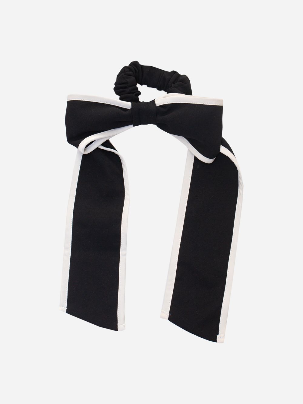 Black and ivory hair bow