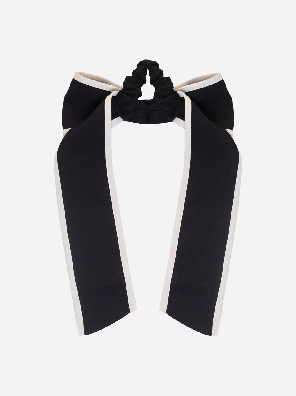 Black and ivory hair bow